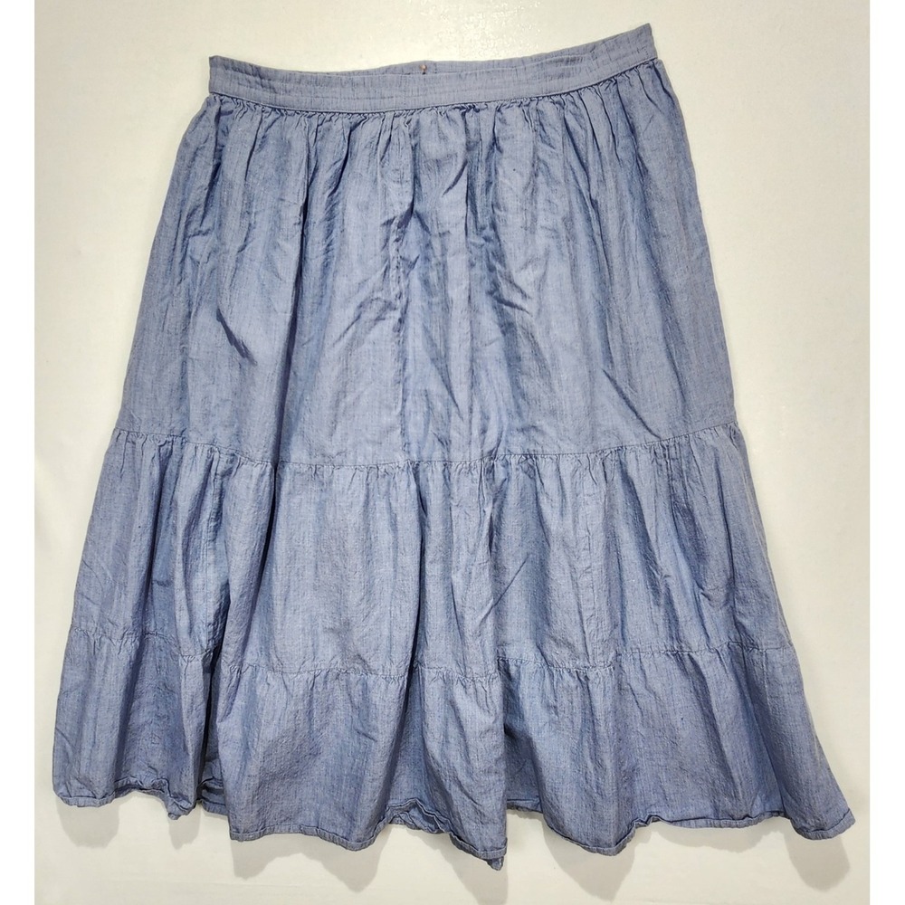 St. John's Bay Women's Casual Maxi Denim Skirt Blue‎ Size L